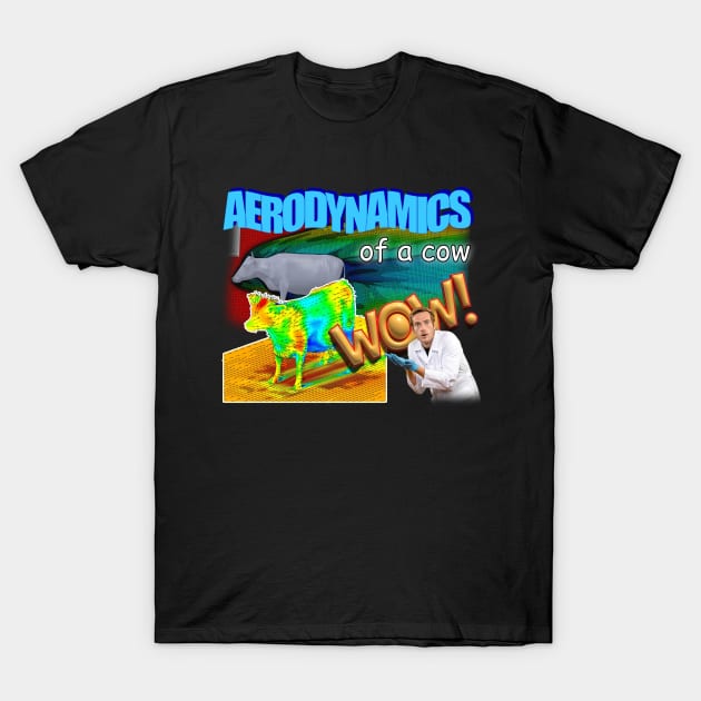 Aerodynamics Of A Cow Physics Meme T-Shirt by swankyswamprat